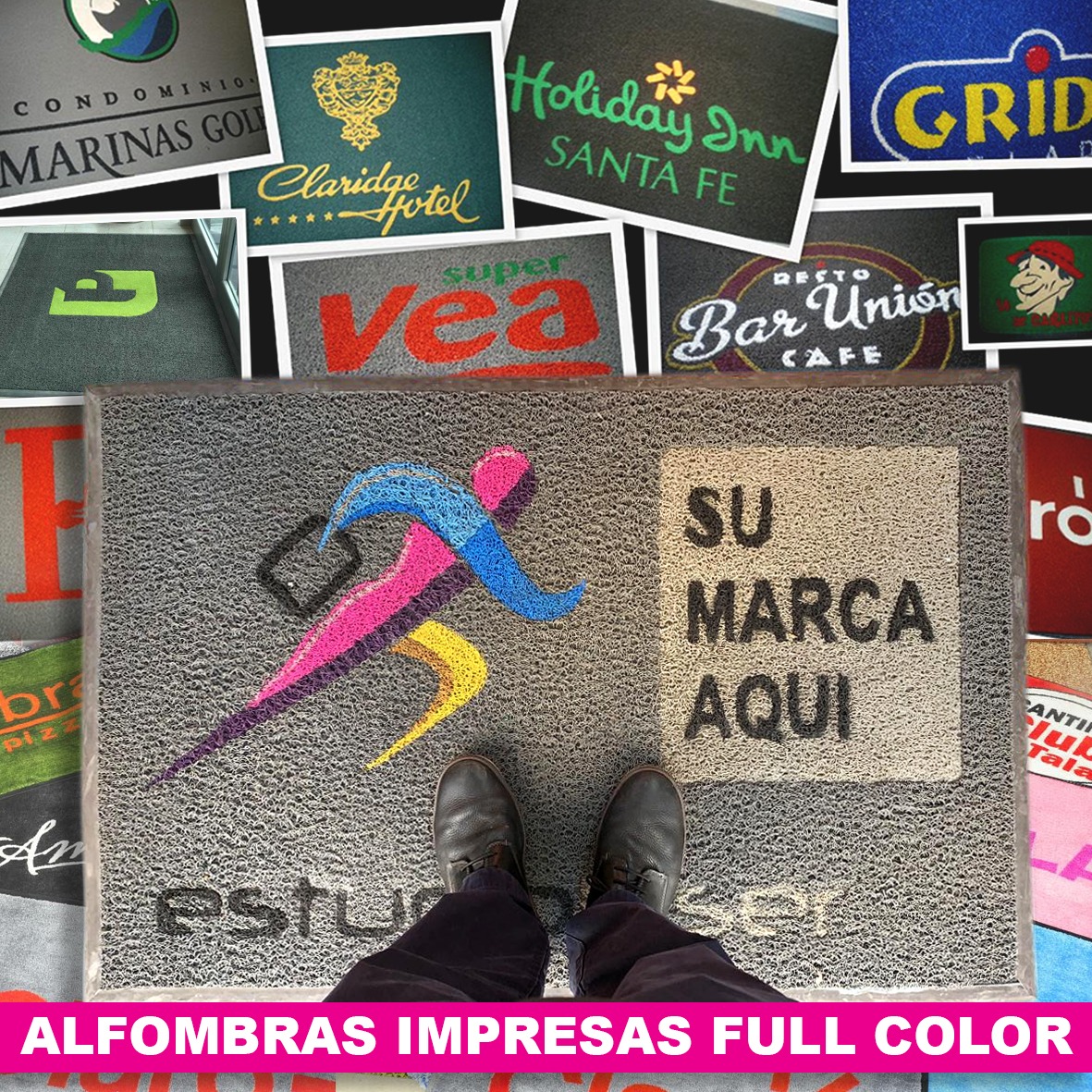 Alfombra personalizada - Logo impreso a color